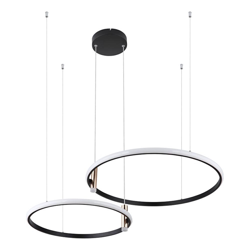 Globo - Led Dimmable κρεμαστό φωτιστικό οροφής LED/55W/230V 2700-6000K μαύρο + τηλεχειριστήριο