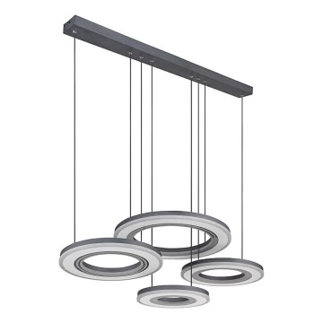 Globo - Led Dimmable κρεμαστό φωτιστικό οροφής LED/80W/230V 2700-6000K μαύρο + τηλεχειριστήριο