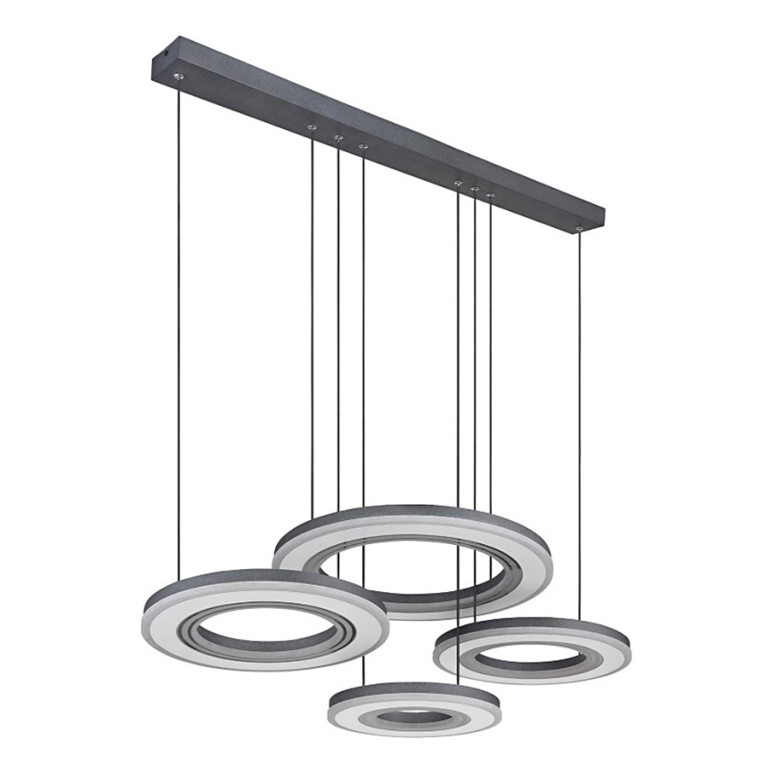 Globo - Led Dimmable κρεμαστό φωτιστικό οροφής LED/80W/230V 2700-6000K μαύρο + τηλεχειριστήριο