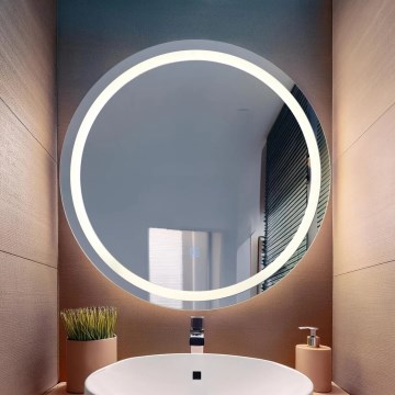 Globo - LED Dimming τοίχου καθρέφτης με οπίσθιο φωτισμό LED/10W/230V 4000K διάμετρος 55 cm