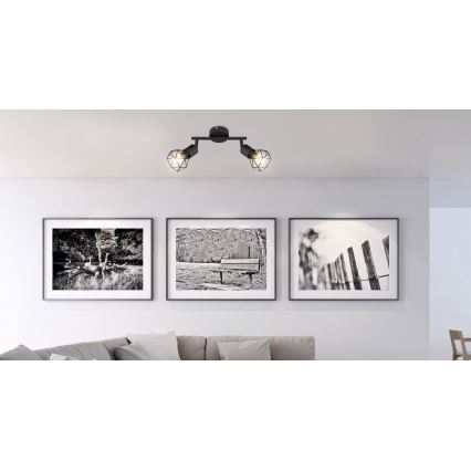 Globo - LED Σποτ φωτιστικό 2xE14/6W/230V μαύρο