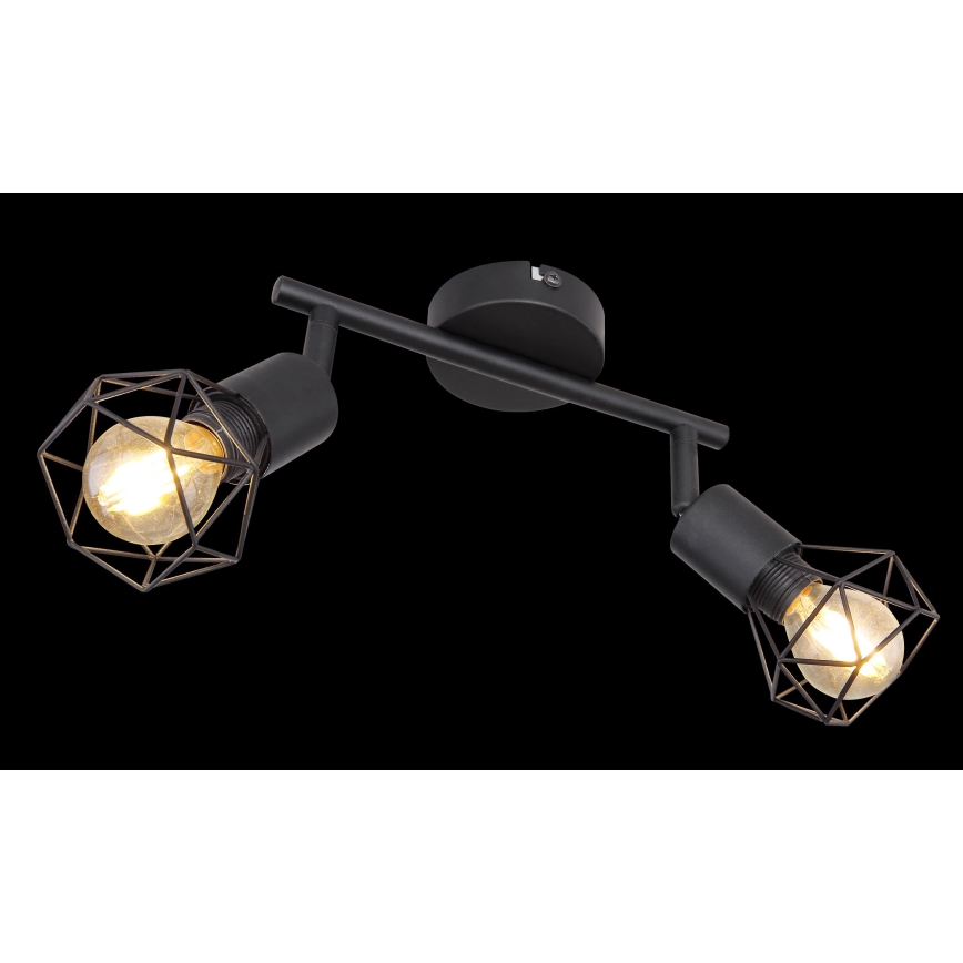 Globo - LED Σποτ φωτιστικό 2xE14/6W/230V μαύρο