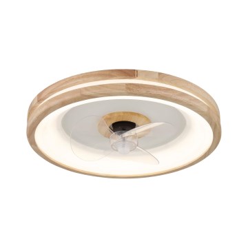 Globo - LED Φωτιστικό οροφής dimmable με ανεμιστήρα LED/30W/230V 2700-6500K καφέ + τηλεχειριστήριο