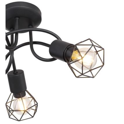 Globo - LED επιτοίχιο φωτιστικό 3xE14/6W/230V μαύρο