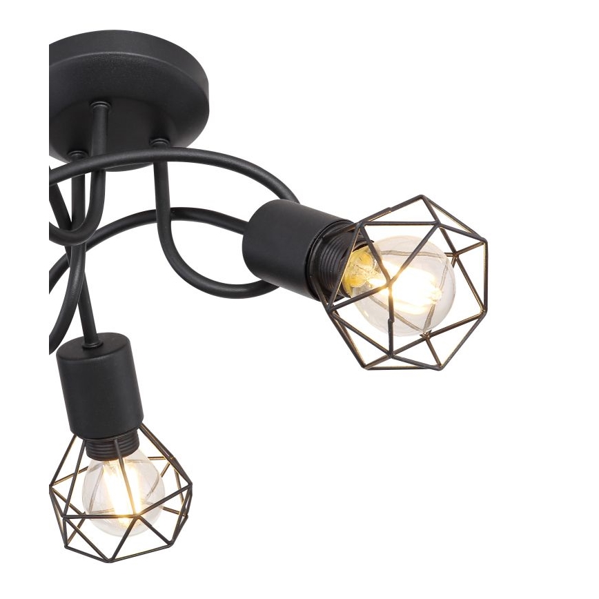 Globo - LED επιτοίχιο φωτιστικό 3xE14/6W/230V μαύρο