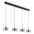 Globo - LED κρεμαστό φωτιστικό με καλώδιο LED/24W/230V μαύρο/καπνιστό