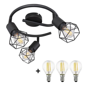 Globo - LED Σποτ 3xE14/6W/230V μαύρο