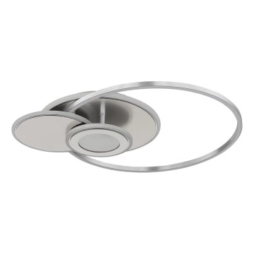 Globo - LED Ρυθμιζόμενο φωτιστικό οροφής LED/24W/230V 2700-6500K 45x56 cm ασημί + τηλεχειριστήριο