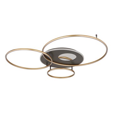 Globo - LED Ρυθμιζόμενο φωτιστικό οροφής LED/70W/230V 2700-6500K χρυσό + τηλεχειριστήριο