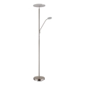 Globo - LED Ρυθμιζόμενο επιδαπέδιο φωτιστικό LED/28W/230V + LED/5W 3000K γυαλιστερό χρώμιο