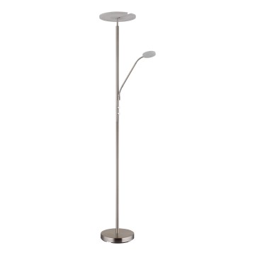 Globo - LED Ρυθμιζόμενο επιδαπέδιο φωτιστικό LED/28W/230V + LED/5W 3000K γυαλιστερό χρώμιο