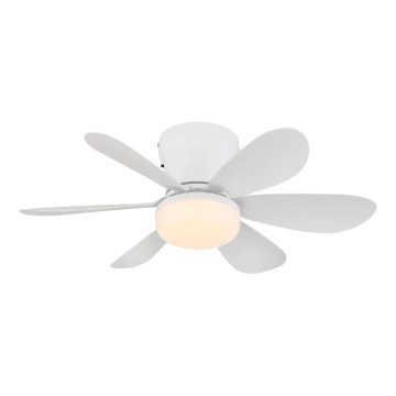 Globo - LED Ρυθμιζόμενος ανεμιστήρας οροφής LED/5W/230V 2700-6500K λευκός + τηλεχειριστήριο