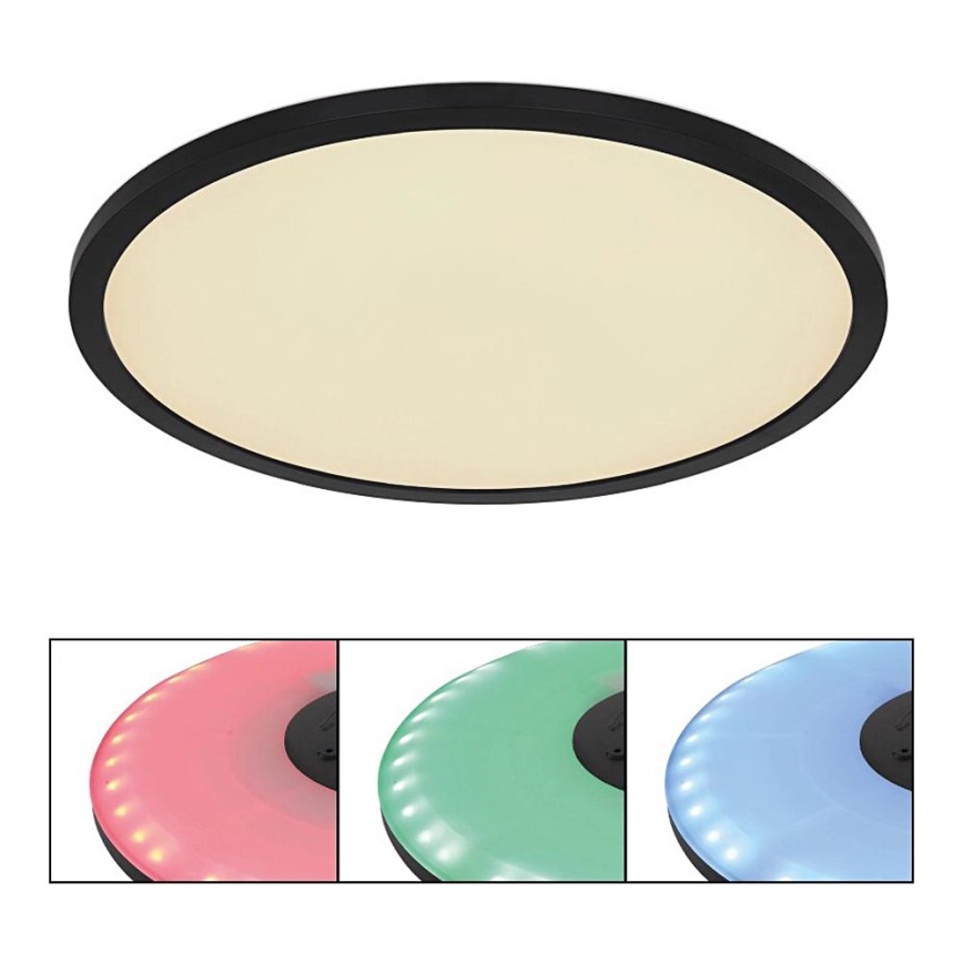 Globo - LED RGB Φωτιστικό οροφής μπάνιου dimming LED/21W/230V 3000-6000K + τηλεχειριστήριο IP44 μαύρο