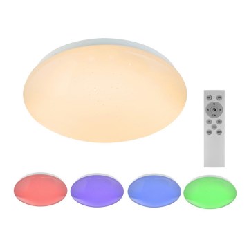 Globo - LED RGB ρυθμιζόμενο φωτιστικό οροφής LED/12W/230V + LED/3W + τηλεχειριστήριο
