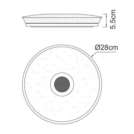Globo - LED RGBW Dimmable φωτιστικό μπάνιου με ηχείο LED/18W/230V 3000-6500K IP44 + τηλεχειριστήριο