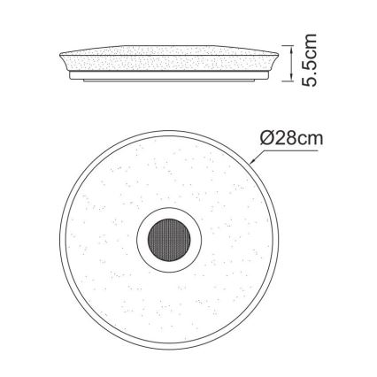 Globo - LED RGBW Dimmable φωτιστικό μπάνιου με ηχείο LED/18W/230V 3000-6500K IP44 + τηλεχειριστήριο