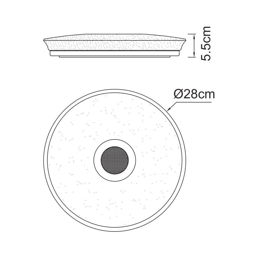 Globo - LED RGBW Dimmable φωτιστικό μπάνιου με ηχείο LED/18W/230V 3000-6500K IP44 + τηλεχειριστήριο