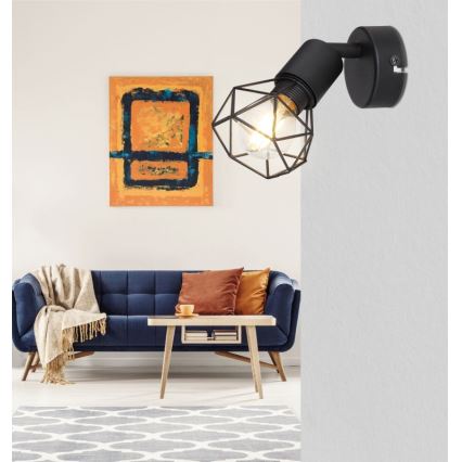 Globo - LED Επιτοίχιο φωτιστικό σημείου 1xE14/6W/230V μαύρο