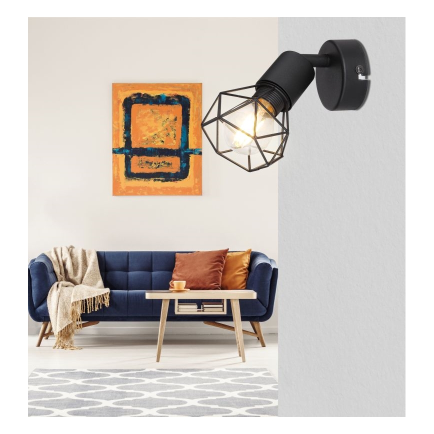 Globo - LED Επιτοίχιο φωτιστικό σημείου 1xE14/6W/230V μαύρο