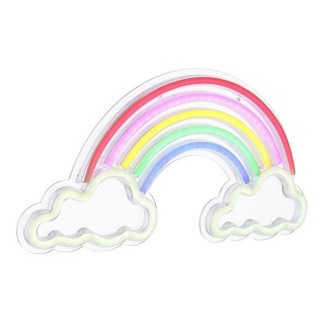 Globo - LED Διακοσμητικό φωτιστικό τοίχου Neon LED/3W/USB ουράνιο τόξο
