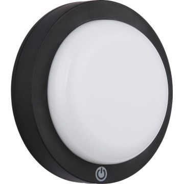 Globo - LED Επαναφορτιζόμενο αφής φωτιστικό τοίχου LED/1,2W/3,7V διάμετρος 15 cm 1800 mAh μαύρο