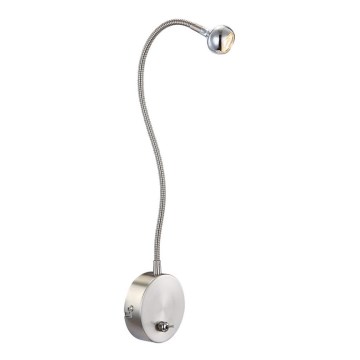 Globo - LED Εύκαμπτο μικρό φωτιστικό LED/3W/230V γυαλιστερό χρώμιο