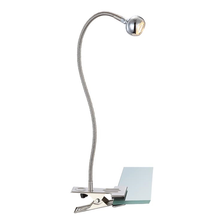 Globo - LED Εύκαμπτο μικρό φωτιστικό με κλιπ LED/3W/230V ματ χρώμιο