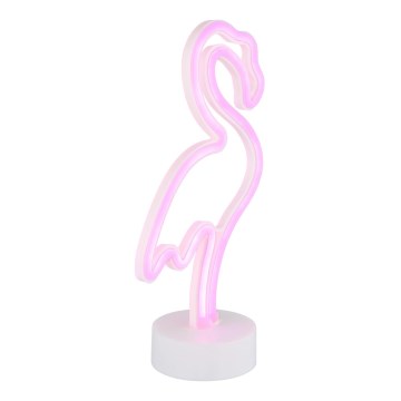 Globo - LED Νεονική διακοσμητική επιτραπέζια λάμπα LED/2W/3xAA φλαμίνγκο