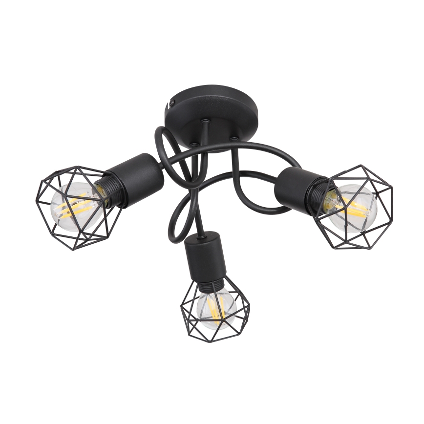 Globo - LED Πλαφονιέρα οροφής 3xE14/6W/230V μαύρο