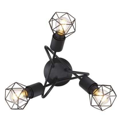 Globo - LED Πλαφονιέρα οροφής 3xE14/6W/230V μαύρο
