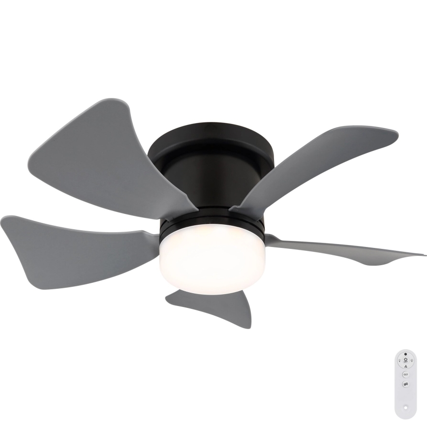 Globo - LED ρυθμιζόμενος οροφής ανεμιστήρας LED/10W/230V 3000-6500K γκρι + τηλεχειριστήριο