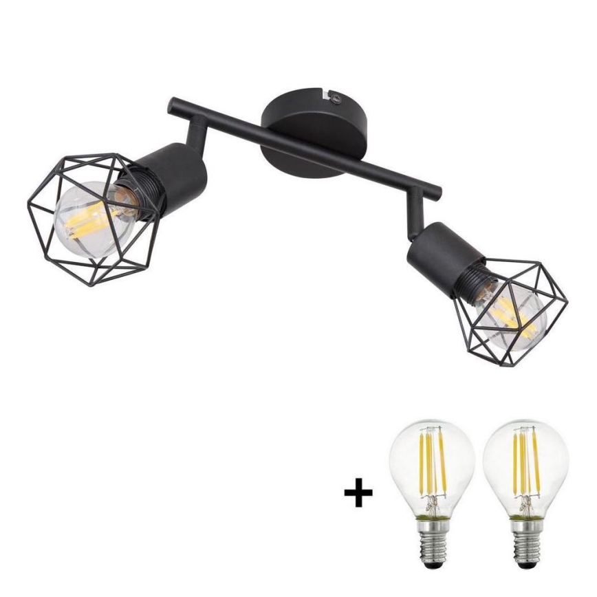 Globo - LED Σποτ 2xE14/6W/230V μαύρο