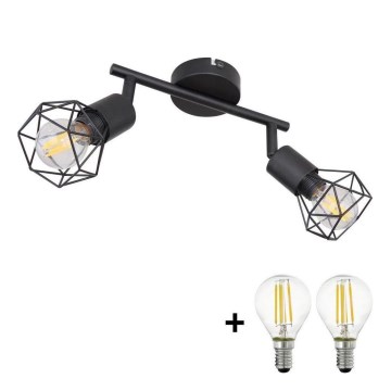 Globo - LED Σποτ φωτιστικό 2xE14/6W/230V μαύρο