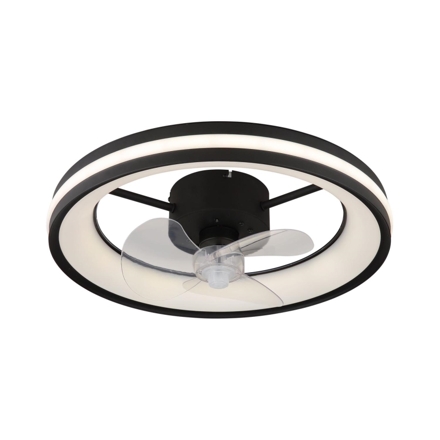 Globo - LED Φωτιστικό οροφής dimmable με ανεμιστήρα LED/30W/230V 2700-6500K μαύρο + τηλεχειριστήριο