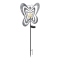 Globo - Ηλιακό LED φωτιστικό LED/3V IP44 300 mAh, ασημένια πεταλούδα