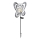 Globo - Ηλιακό LED φωτιστικό LED/3V IP44 300 mAh, ασημένια πεταλούδα