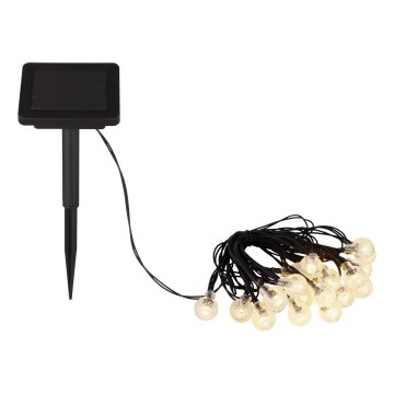 Globo - Ηλιακά λαμπάκια LED 20xLED/0,06W/3,2V 285 cm IP44 600 mAh