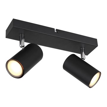Globo - Σποτ φωτιστικό 2xGU10/35W/230V μαύρο