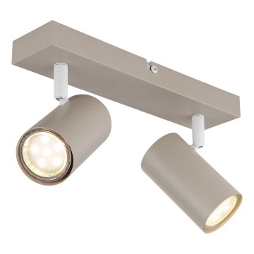 Globo - Σποτ φωτιστικό 2xGU10/35W/230V μπεζ