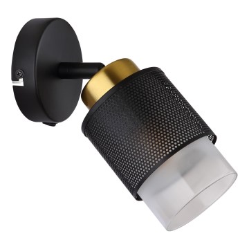 Globo - Σποτ τοίχου 1xE27/40W/230V μαύρο/χρυσό