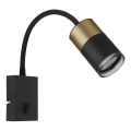 Globo - Σποτ τοίχου 1xGU10/25W/230V μαύρο/χρυσό