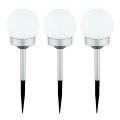 Globo - ΣΕΤ 3x Ηλιακό φωτιστικό LED LED/0,06W/3V 4000K διάμετρος 10 cm IP44