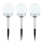 Globo - ΣΕΤ 3x Ηλιακό φωτιστικό LED LED/0,06W/3V 4000K διάμετρος 10 cm IP44