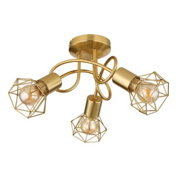 Globo - Πλαφονιέρα οροφής 3xE14/40W/230V χρυσό