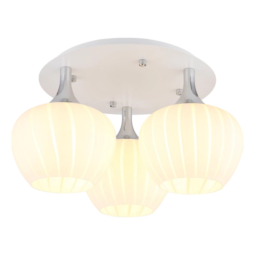 Globo - Πλαφονιέρα οροφής 3xE27/40W/230V λευκό