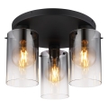 Globo - Πλαφονιέρα οροφής 3xE27/40W/230V διάμετρος 40,5 cm μαύρο