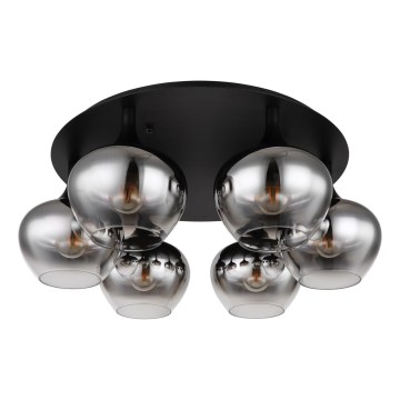 Globo - Προσκολλητό φωτιστικό οροφής 6xE27/40W/230V διάμετρος 65 εκ. μαύρο
