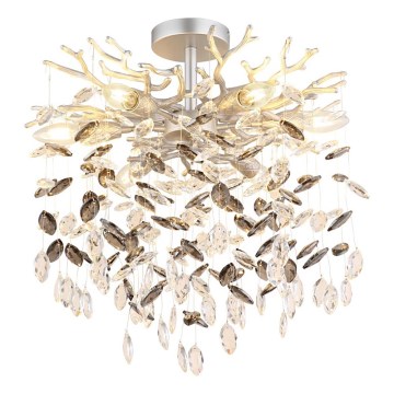 Globo - Πολυέλαιος σε ράβδο 6xE14/40W/230V ασημί