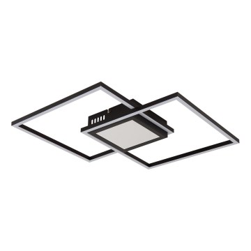 Globo - Ρυθμιζόμενο LED φωτιστικό οροφής LED/32W/230V 2700-6500K 42,6x42,6 cm μαύρο + τηλεχειριστήριο