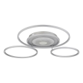Globo - Ρυθμιζόμενο LED φωτιστικό οροφής LED/60W/230V 2700-6500K 80,8x99,2 cm ασημί + τηλεχειριστήριο